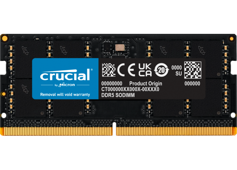 SODIMM 8GB DDR5/4800 CL40 Crucial Tray