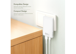 Lader 230V 1xUSB-C 65W+1xUSB-A 18W LogiLink Zwart