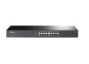 TP-Link TL-SF1016 | 16-poorts Fast Ethernet Switch (10/100 Mbps) | Unmanaged | 1U Rackmount | Zwart