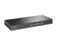 TP-Link TL-SF1016 | 16-poorts Fast Ethernet Switch (10/100 Mbps) | Unmanaged | 1U Rackmount | Zwart