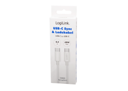 USB-C 2.0(M) <> USB-C(M) 0.5m LogiLink 60W/480Mbps wit