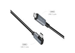 USB-C 2.0(M) 90&deg; <> USB-C(M) 2.0m LogiLink 100W zwart