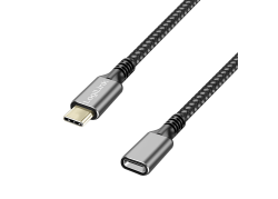 USB-C 3.2(M) <> USB-C(F) 1.0m LogiLink 100W/10Gbs/ zwart