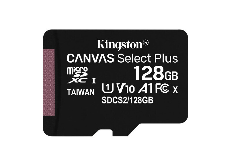 Kingston Canvas Select Plus | MicroSDXC | 128GB | Class 10 | UHS-I U1