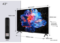 TCL 43V6C | 43" 4K Ultra HD DLED Smart TV | Google TV | Dolby Vision | 60Hz | HDMI 2.1