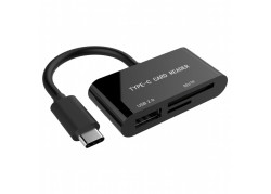Gembird UHB-CR3-02 | Geheugenkaartlezer | USB 3.2 Gen 1 | USB-C | Zwart