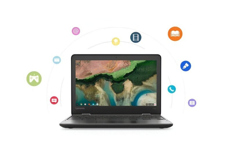 Lenovo 300e Convertible Chromebook | 11,6'' HD Touch IPS | Intel N4020 | 4GB RAM | 32GB Flash | Renewed
