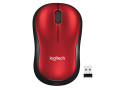 Logitech M185 | Draadloze Muis | Links- en Rechtshandig | RF | 1000 DPI | Zwart/Rood