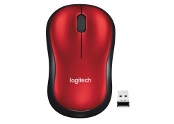 Logitech M185 | Draadloze Muis | Links- en Rechtshandig | RF | 1000 DPI | Zwart/Rood