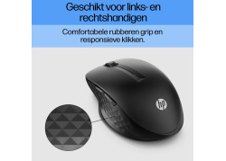 HP 430 | Multi-Device Draadloze Muis | Links- en Rechtshandig | RF + Bluetooth | 1200 DPI | Zwart