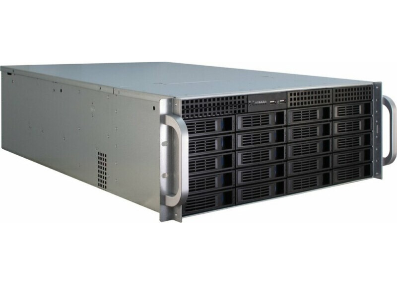 Inter-Tech IPC 4U-4420 | Server Rack Case | Zwart/Roestvrijstaal