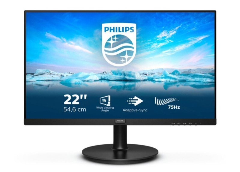 Philips V-Line 222V8LA/00 21.5" | 1920x1080 VA | 75Hz | Ingebouwde Luidsprekers | VESA-Compatibel | Monitor