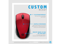 HP 220 | Draadloze Muis | Links- en Rechtshandig | RF | 1600 DPI | Rood