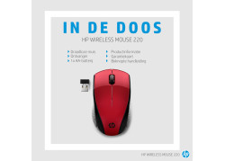 HP 220 | Draadloze Muis | Links- en Rechtshandig | RF | 1600 DPI | Rood