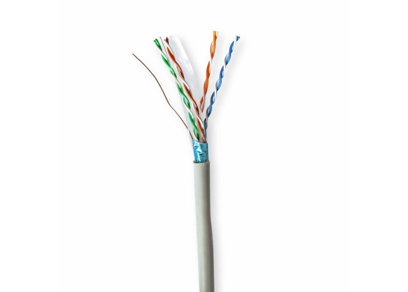 Nedis netwerkkabel | Cat6 | F/UTP (FTP) | 50 m | Grijs | CCBG8522GY50S