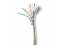 Nedis netwerkkabel | Cat6a | S/FTP (S-STP) | 100 m | Grijs | CCBG8538GY100S
