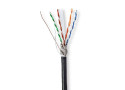 Nedis netwerkkabel | Cat6 | S/FTP (S-STP) | 305 m | Zwart | CCBG8594BK305S