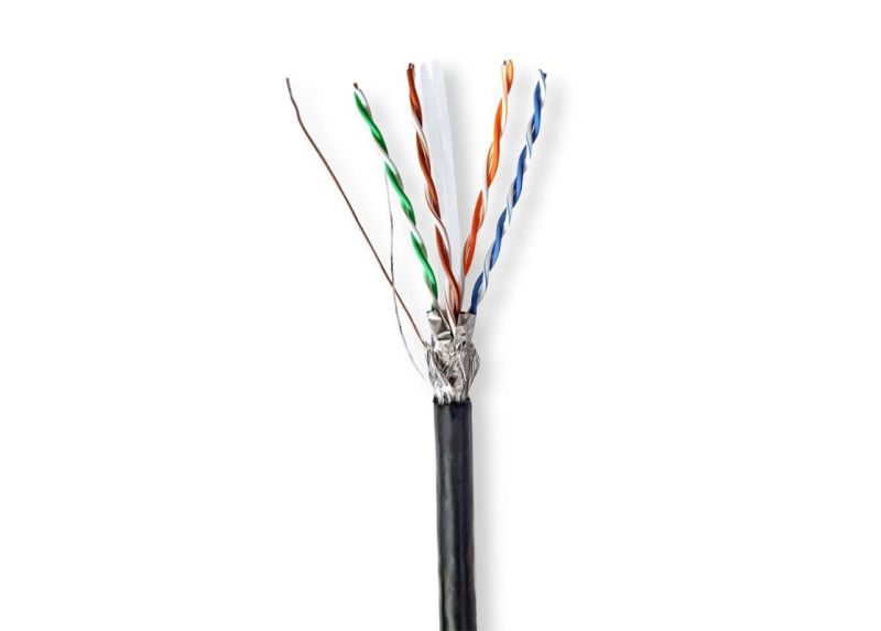 Nedis netwerkkabel | Cat6 | S/FTP (S-STP) | 305 m | Zwart | CCBG8594BK305S