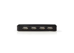 Nedis UHUBU2730BK | Interface Hub USB 2.0 | 7 poorten | Inclusief Adapter | Zwart