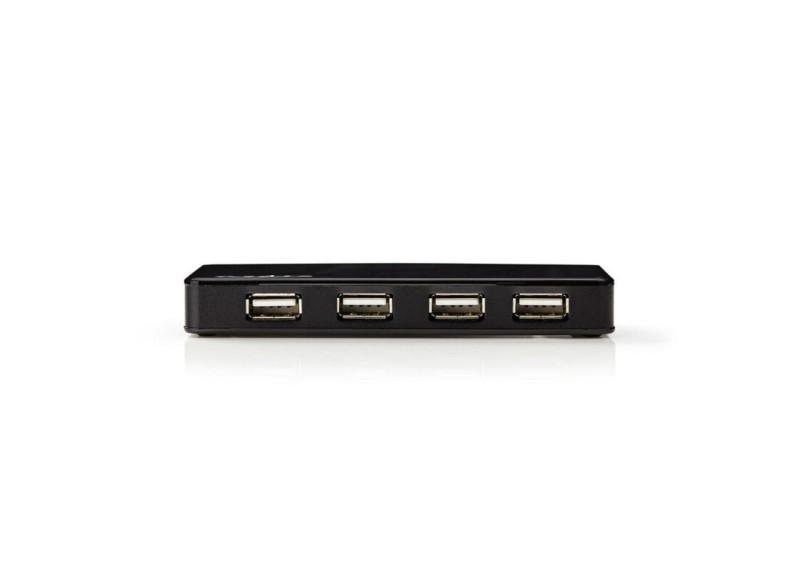 Nedis UHUBU2730BK | Interface Hub USB 2.0 | 7 poorten | Inclusief Adapter | Zwart