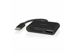 Nedis CCGB64780BK01 | Interface Hub USB 2.0 Type-C | 1× USB-A + 1× USB-C + SD/MicroSD kaartlezer | 480 Mbps | Zwart