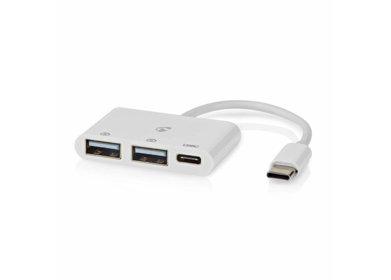 Nedis CCGB64785WT01 | Interface Hub USB 2.0 Type-C | 2× USB-A + 1× USB-C | 5000 Mbit/s | Wit