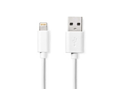 Nedis CCGL39300WT20 | Lightning-naar-USB-A kabel | 2 m | Lightning Male naar USB-A Male | Opladen en synchroniseren | Wit