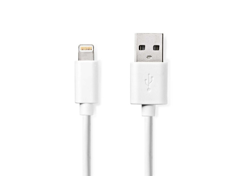 Nedis CCGL39300WT30 | Lightning-naar-USB-A kabel | 3 m | Lightning Male naar USB-A Male | Opladen en synchroniseren | Wit