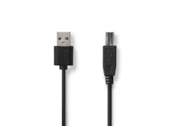 Nedis CCGL60101BK30 | USB 2.0 | USB-A naar USB-B | 3m | Zwart