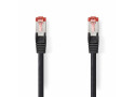 Nedis CCGL85221BK20 | Netwerkkabel Cat6 S/FTP | 2 m | Zwart | RJ45 Male-naar-RJ45 Male