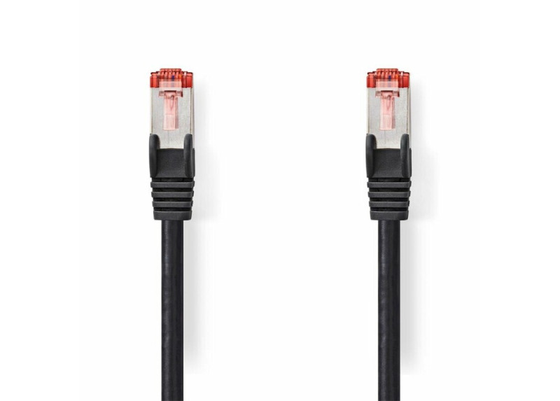 Nedis CCGL85221BK20 | Netwerkkabel Cat6 S/FTP | 2 m | Zwart | RJ45 Male-naar-RJ45 Male