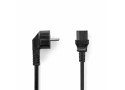 Nedis CEGL10000BK20 | Elektriciteitssnoer | 2 m | CEE 7/5 naar IEC-C13 | Zwart