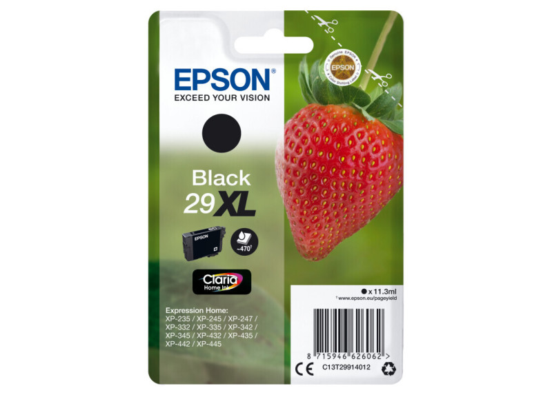 Epson T2991XL Zwart 11,3ml (Origineel) strawberry
