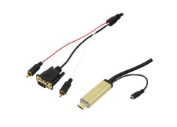 HDMI (M) --> VGA / Audio / USB-A 2.0 (M) 2.00m LogiLink