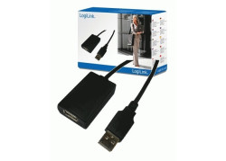 USB-A 2.0 (M) --> (F) 5.00m Verlenging LogiLink Zwart