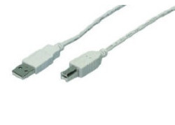 USB-A 2.0 (M) --> USB-B 2.0 (M) 2.00m LogiLink Grijs