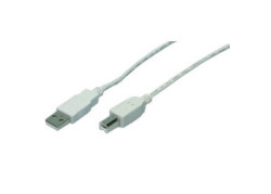 USB-A 2.0 (M) --> USB-B 2.0 (M) 3.00m LogiLink Grijs