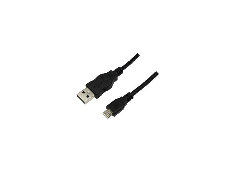 USB-A 2.0 (M) --> USB-micro-B (M) 3.00m LogiLink Zwart