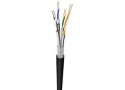 Cat7 Outdoor 100m. S/FTP Zwart Draka AWG23 Cu