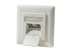 Inbouwdoos 2xRJ45 Cat6 LogiLink Zuiver Wit