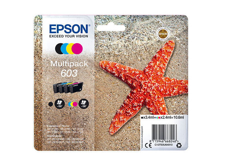 Epson 603 Multipack Z/C/M/G 10,6ml (Origineel) starfish