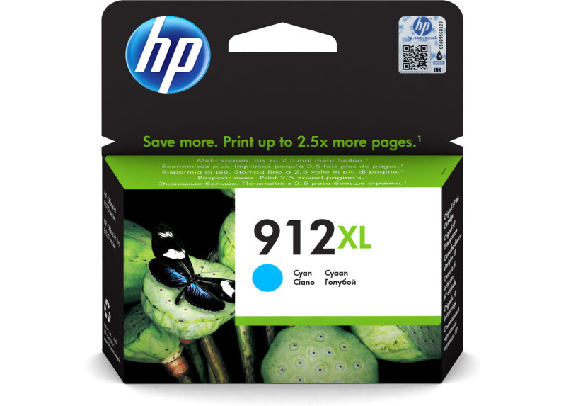 HP No.912XL Cyaan 825 paginaÂ´s (Origineel)