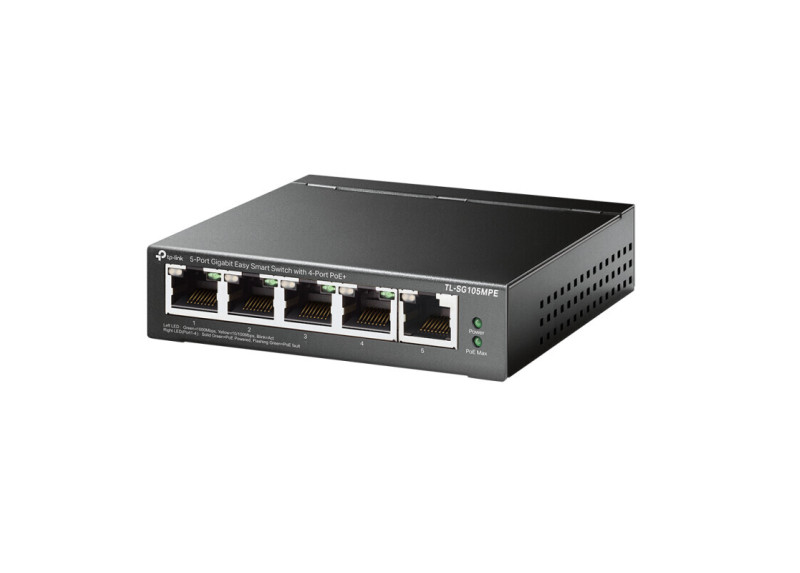 TP-Link 5Port 1Gbps Metalen behuizing 4xPoE+.