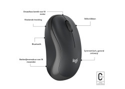 Logitech M240 Silent Optical USB-A Zwart Retail Wireless