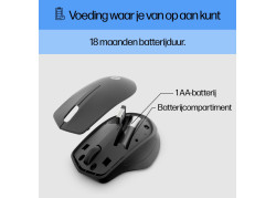 HP M280 Silent Optical USB-A Zwart Retail Wireless