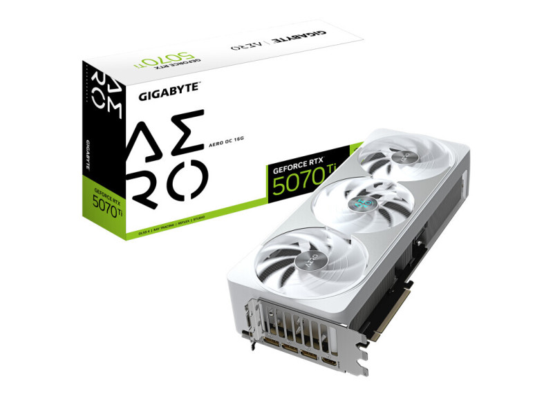 5070Ti Gigabyte RTX AERO OC 16GB/3xDP/HDMI - Wit