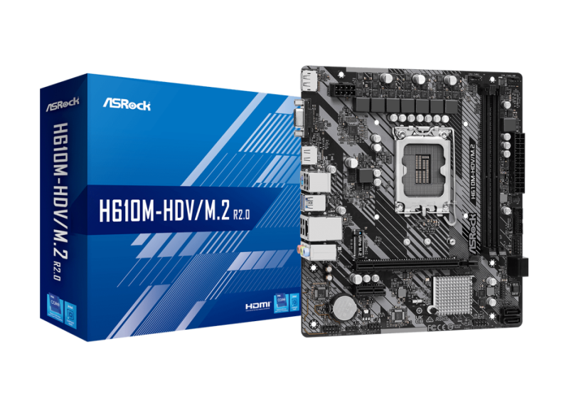 ASRock 1700 H610M-HDV/M.2 R2.0 - DDR4/M.2/DP/HDMI/VGA
