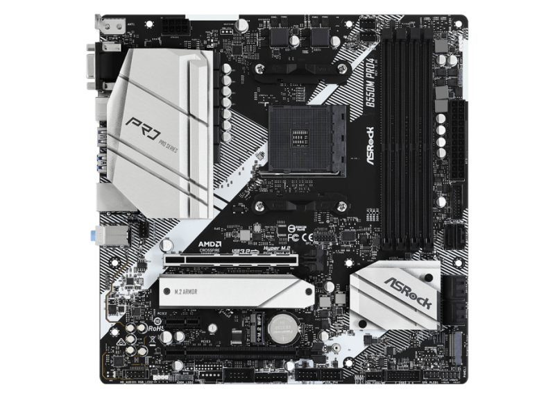 ASRock AM4 B550M Pro4 - DDR4/M.2/DP/HDMI/VGA/ÂµATX