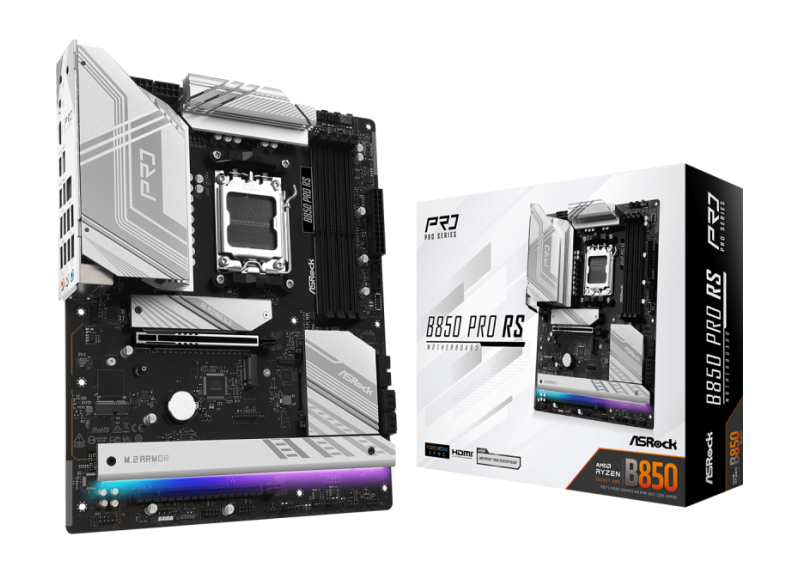 ASRock AM5 B850 Pro RS - DDR5/4xM.2/HDMI/USB-C/ATX