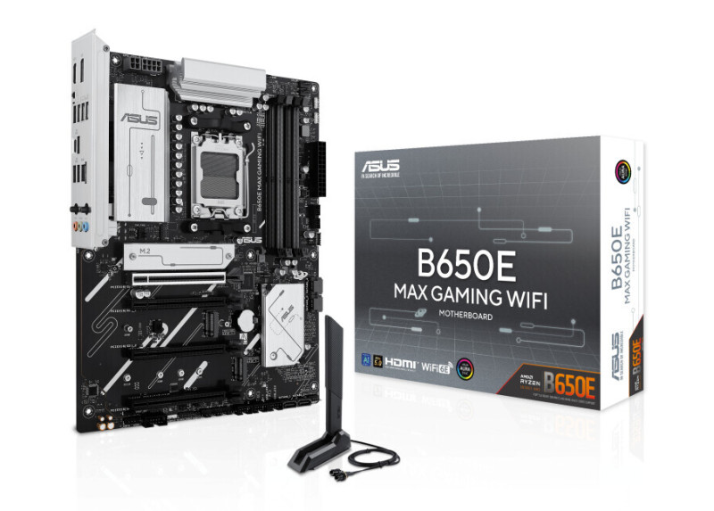 ASUS AM5 B650E MAX GAMING WIFI - DDR5/4xM.2/DP/HDMI/ATX
